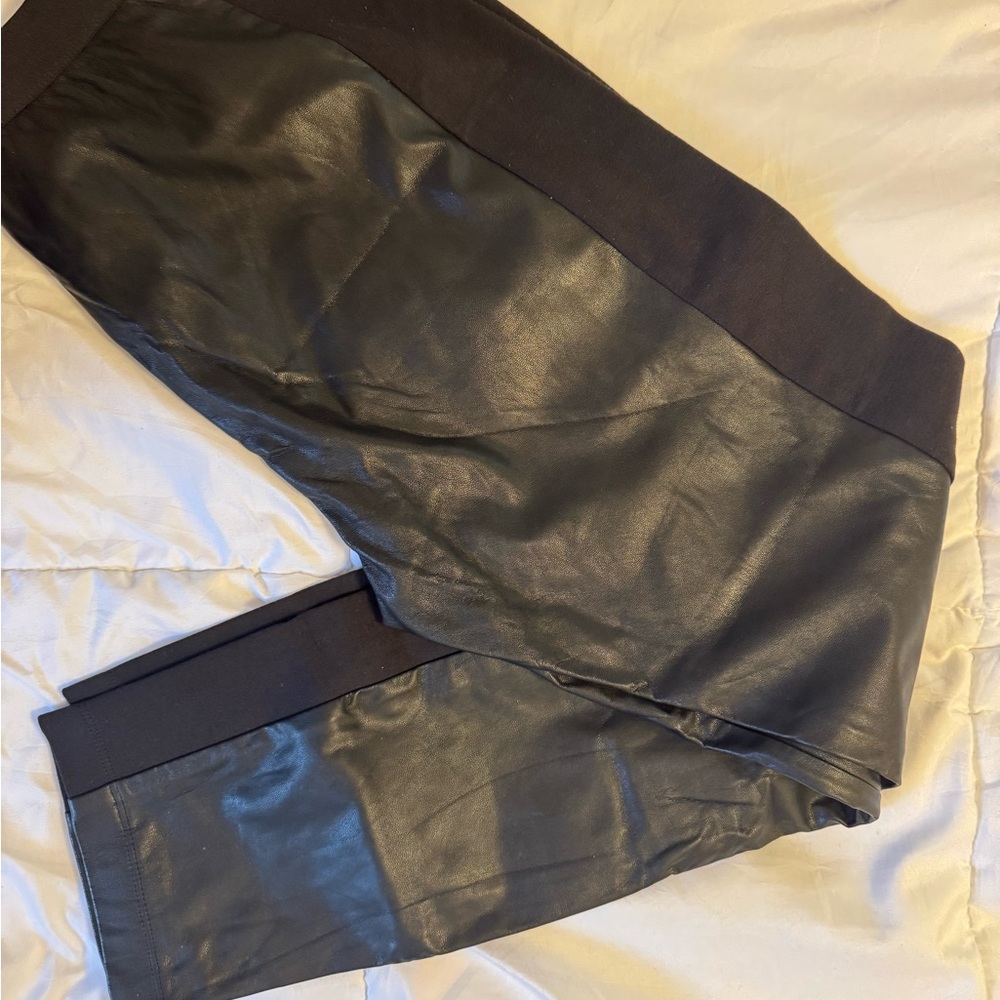 BCBGMaxAzria Black Faux Leather Pants